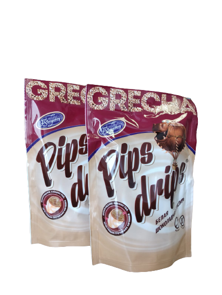 

Драже Pips drips гречневое в белой шоколадной глазури, с 3-х лет, 200г*2 шт