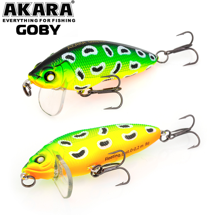 

Воблер Akara Goby 65F 8 гр 2/7 oz 2,6 in A117, Разноцветный, Goby