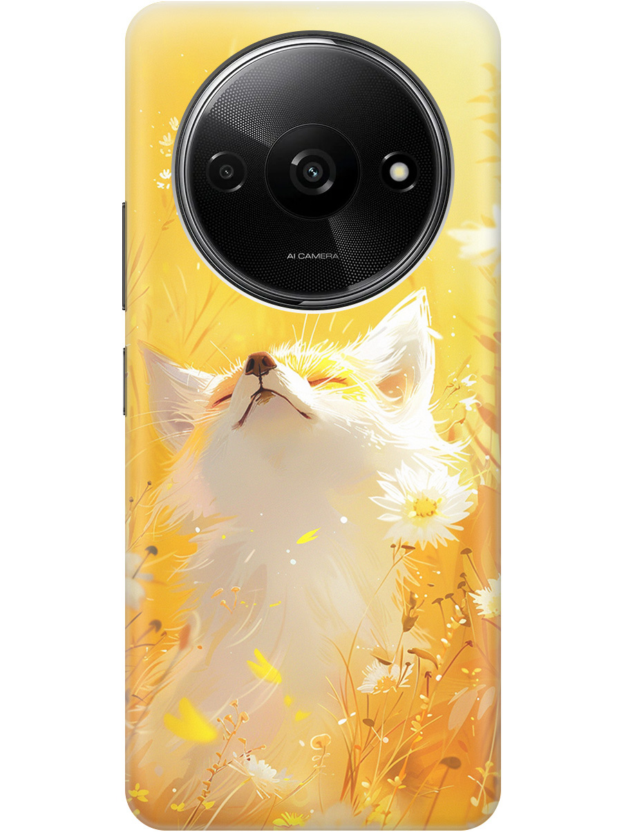 

Силиконовый чехол на Xiaomi Redmi A3, Poco C61 с принтом "Лиса в цветах", Прозрачный;белый;желтый;оранжевый, 780484011