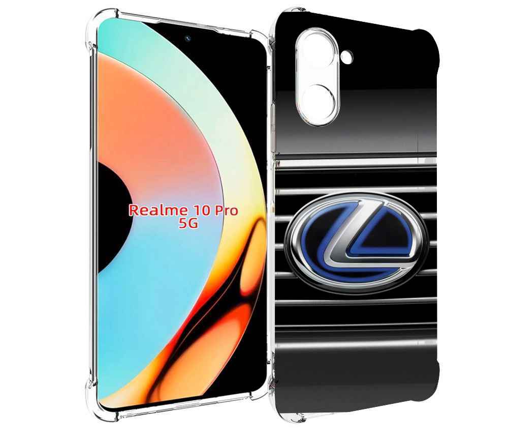 

Чехол бампер MyPads lexus-лексус-2 для Realme 10 Pro противоударный, Прозрачный, Tocco