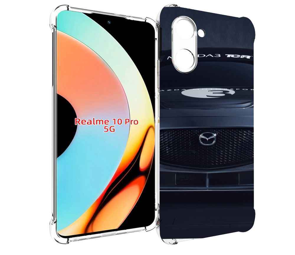 

Чехол бампер MyPads mazda мазда 3 для Realme 10 Pro противоударный, Прозрачный, Tocco