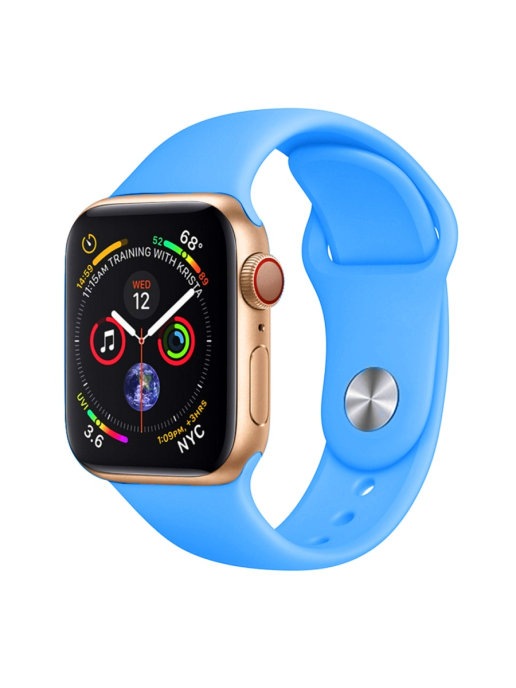 Ремешок (силиконовый) для часов Apple Watch 38/40 голубой