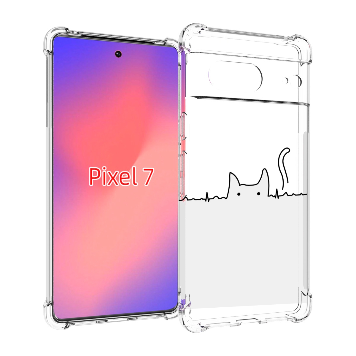 

Чехол Mypads Кот-Музыкальный Для Google Pixel 7, Прозрачный, Tocco