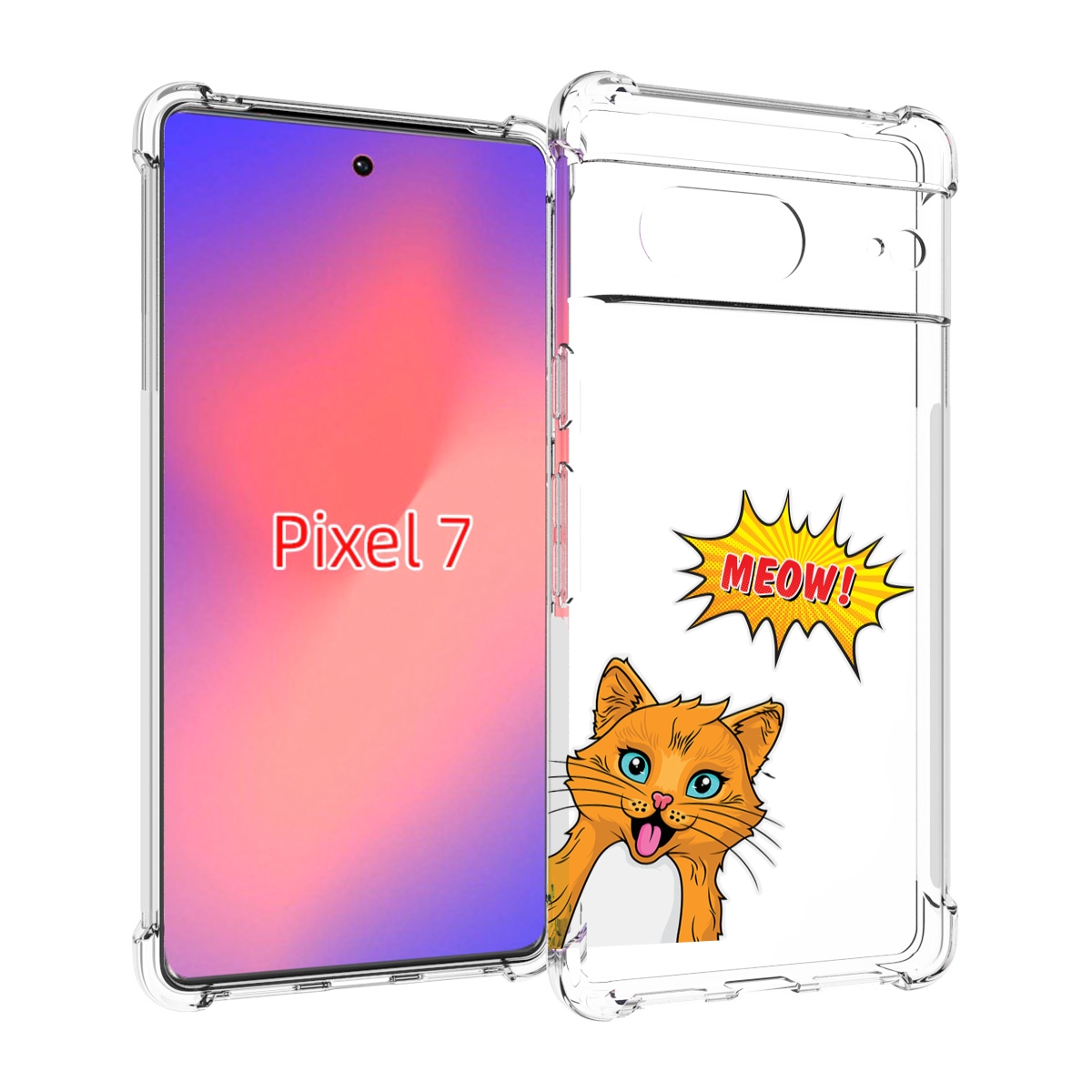 

Чехол Mypads Кот-Мяу Детский Для Google Pixel 7, Прозрачный, Tocco