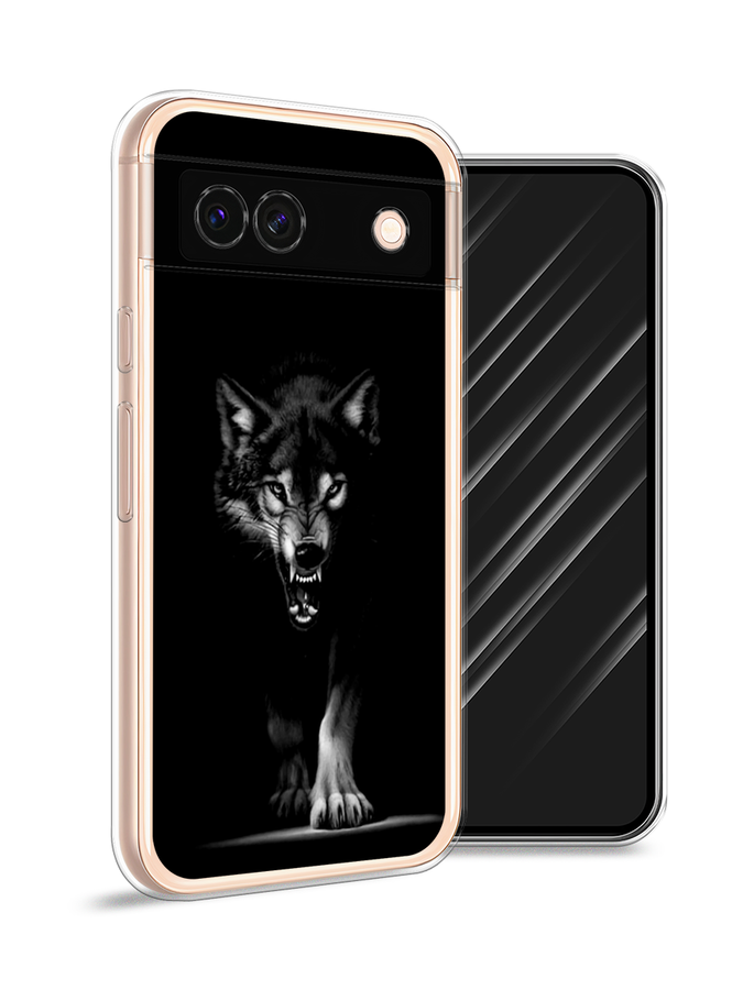 

Чехол Awog на Google Pixel 8A "Волк выходит из ночи", Серый;черный;белый, 271750-1