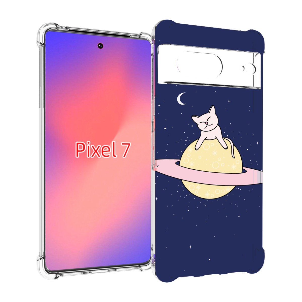 

Чехол Mypads Котик На Планете Для Google Pixel 7, Прозрачный, Tocco