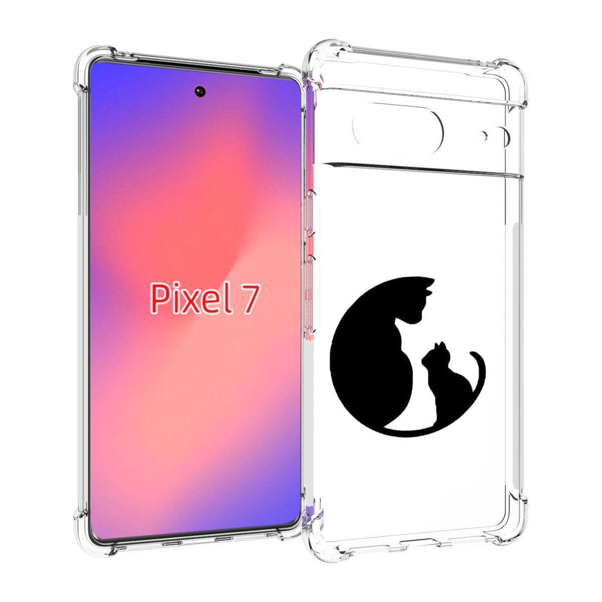 

Чехол Mypads Коты В Полукруге Для Google Pixel 7, Прозрачный, Tocco