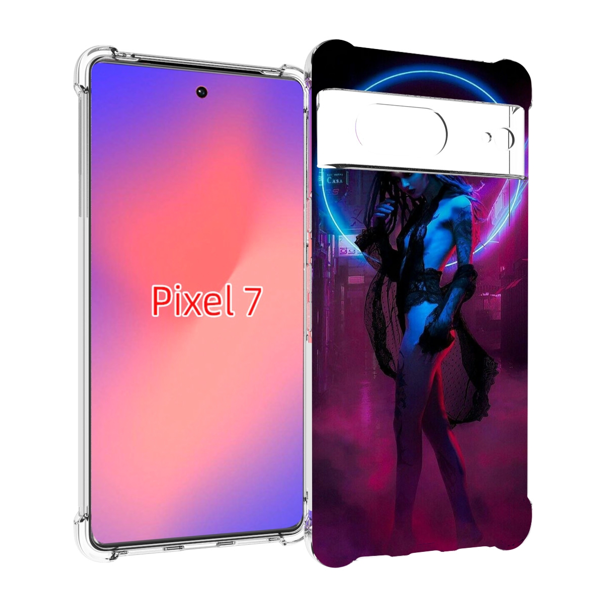 

Чехол Mypads Красивая Девушка В Дыму Неон Женский Для Google Pixel 7, Прозрачный, Tocco