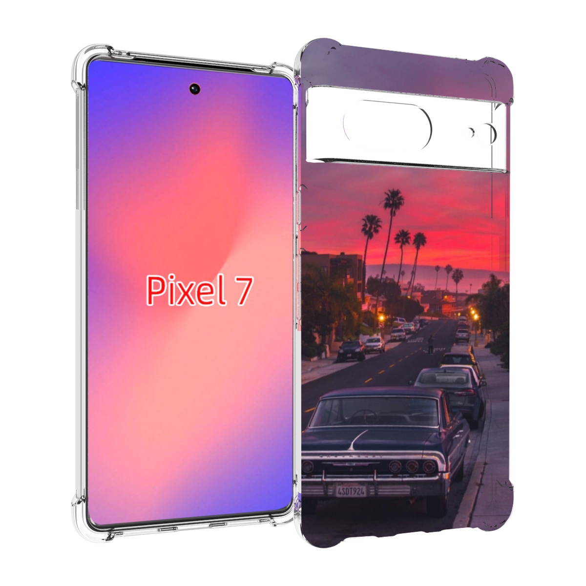 

Чехол Mypads Красивая Дорога Америки Для Google Pixel 7, Прозрачный, Tocco