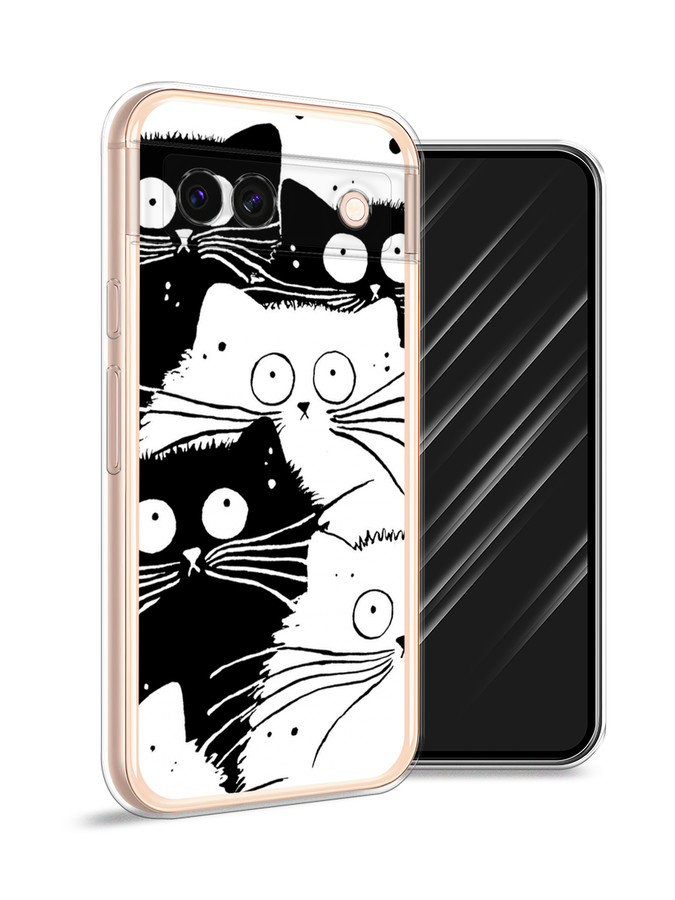 

Чехол Awog на Google Pixel 8A "Коты черно-белые", Черный;белый, 271750-1