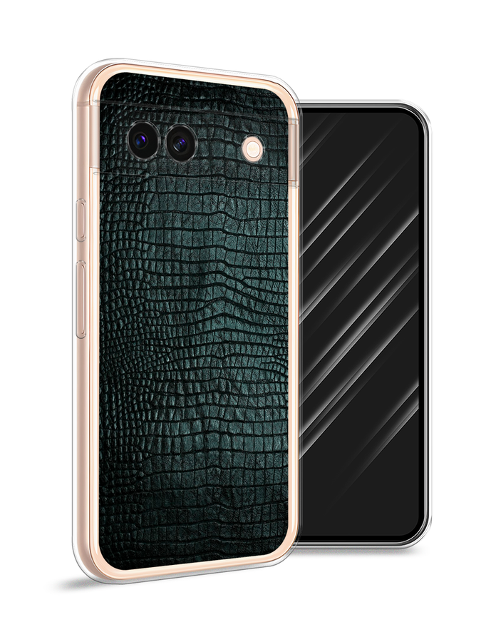 

Чехол Awog на Google Pixel 8A "Черная змея", Черный;серый;голубой, 271750-1