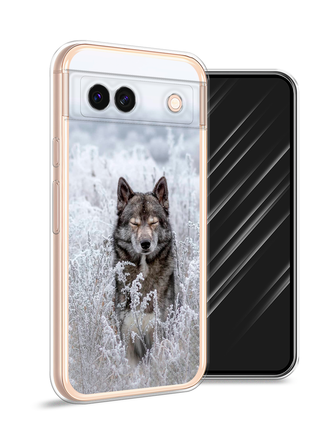 

Чехол Awog на Google Pixel 8A "Волк в поле", Белый;черный, 271750-1