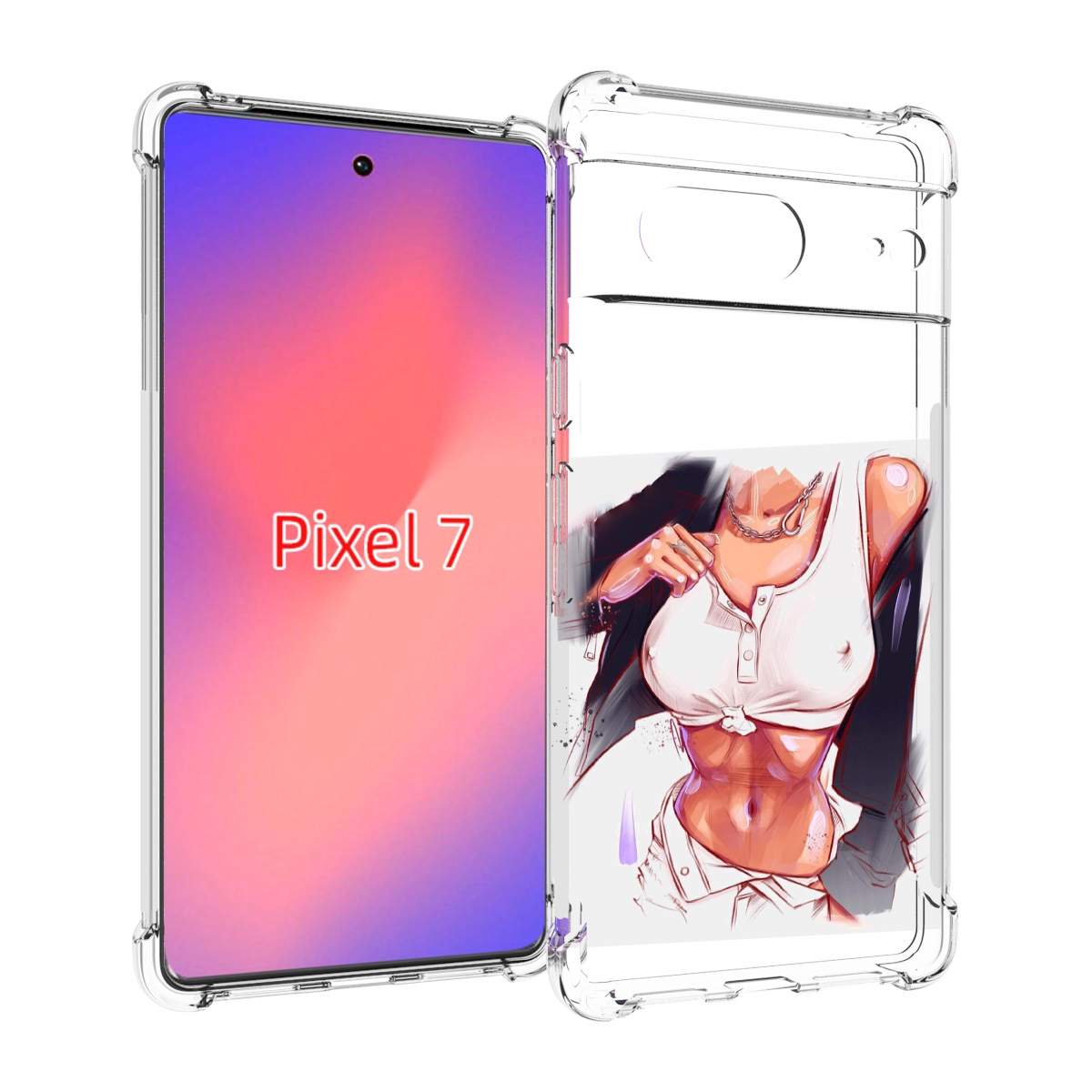

Чехол Mypads Красивая-Стройная-Модель Для Google Pixel 7, Прозрачный, Tocco