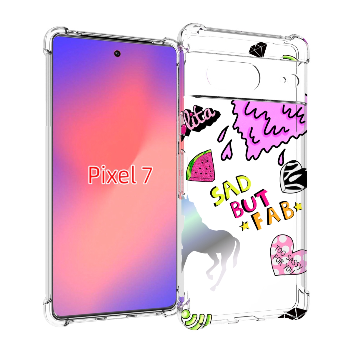 

Чехол Mypads Красивые-Смайлики Для Google Pixel 7, Прозрачный, Tocco
