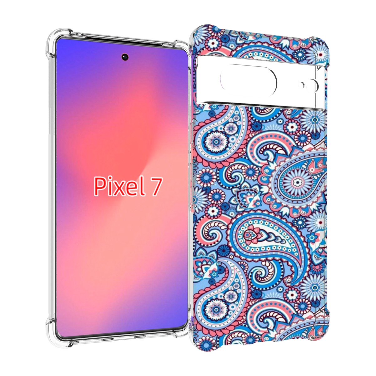 

Чехол Mypads Красивый Голубой Арнамент Для Google Pixel 7, Прозрачный, Tocco
