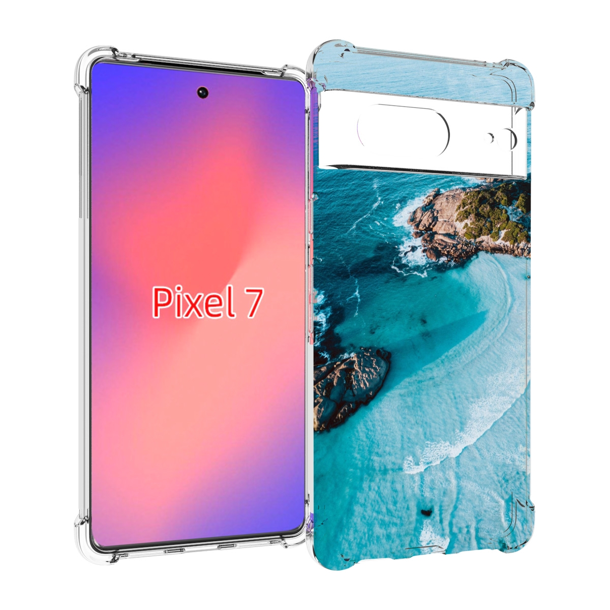 

Чехол Mypads Красивый Голубой Залив Для Google Pixel 7, Прозрачный, Tocco