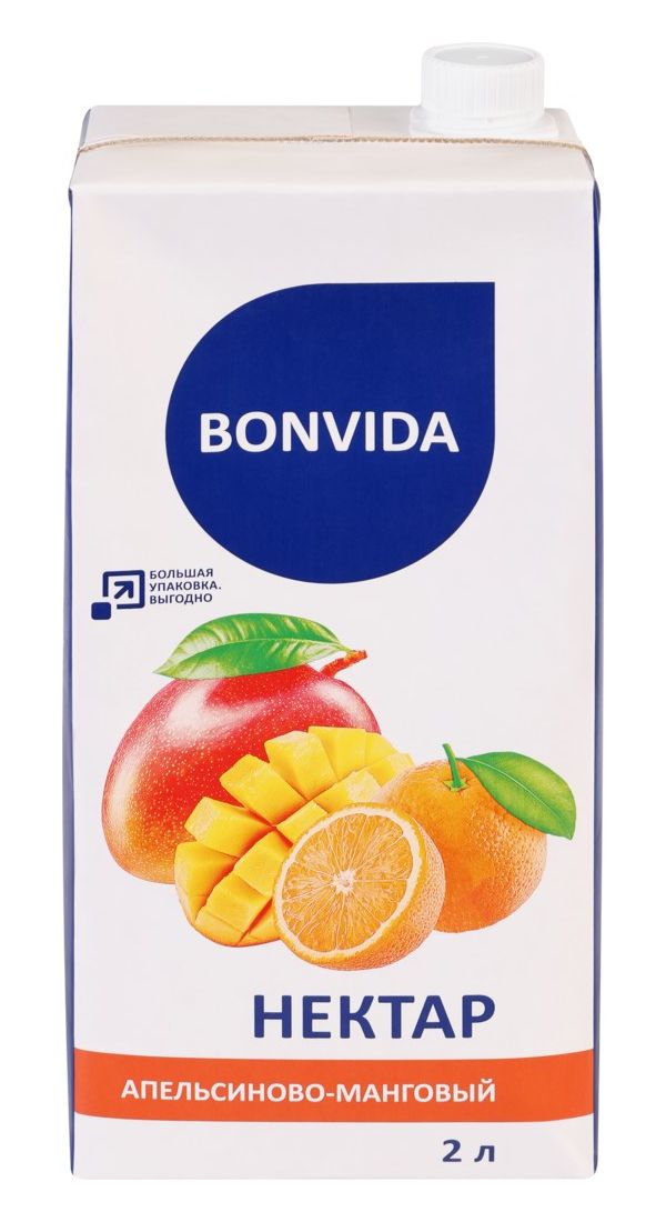 Нектар Bonvida апельсин-манго 2 л 160₽