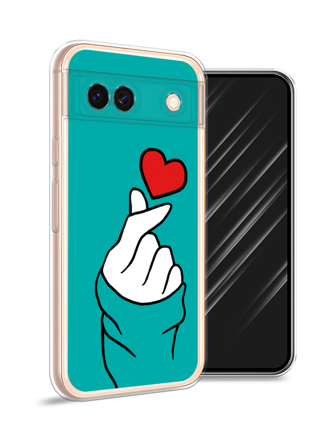 

Чехол Awog на Google Pixel 8A "Маленькое сердечко", Голубой;белый;красный, 271750-1