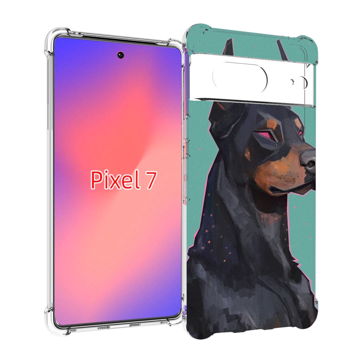 

Чехол Mypads Красивый-Доберман Для Google Pixel 7, Прозрачный, Tocco