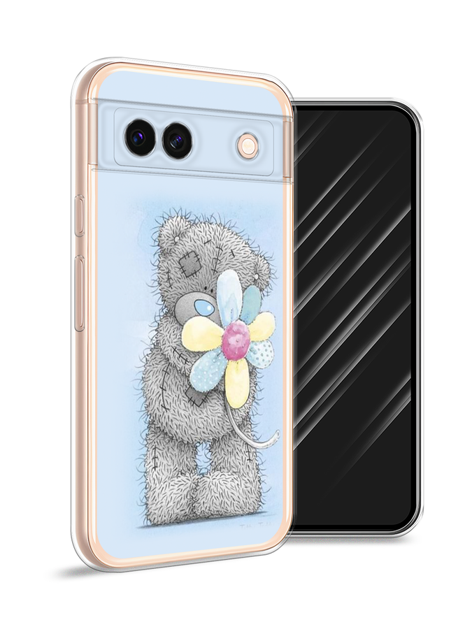 

Чехол Awog на Google Pixel 8A "Me to you с ромашкой", Голубой;серый;желтый, 271750-1