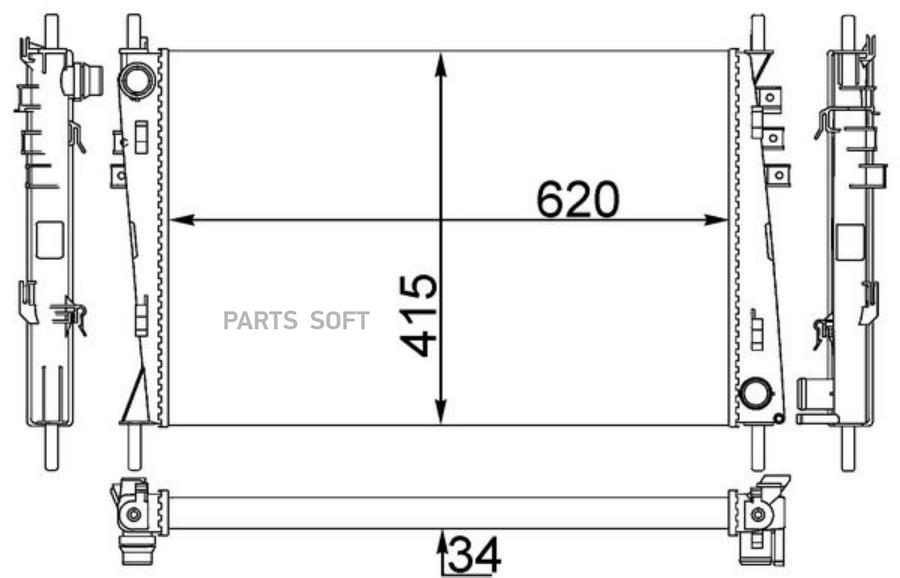 MAHLE CR1348000S Радиатор охлаждающей жидкости JAGUAR X-TYPE  () 1шт