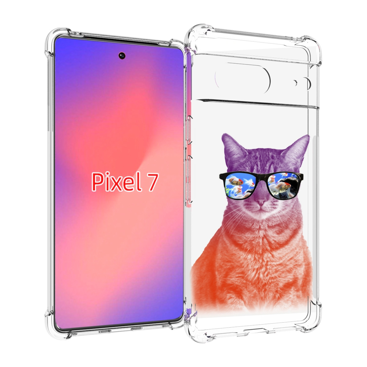 

Чехол Mypads Крутой Кот-2 Для Google Pixel 7, Прозрачный, Tocco