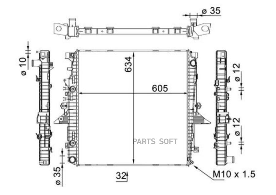 

Радиатор Discovery 4.0Iv6/V8 Mahle/Knecht CR1905000S