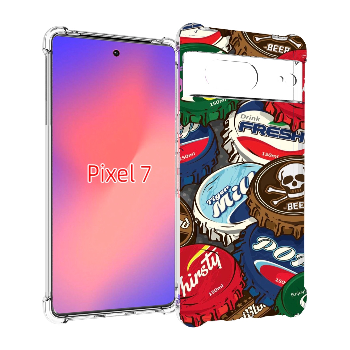 

Чехол Mypads Крышки От Баночек Для Google Pixel 7, Прозрачный, Tocco