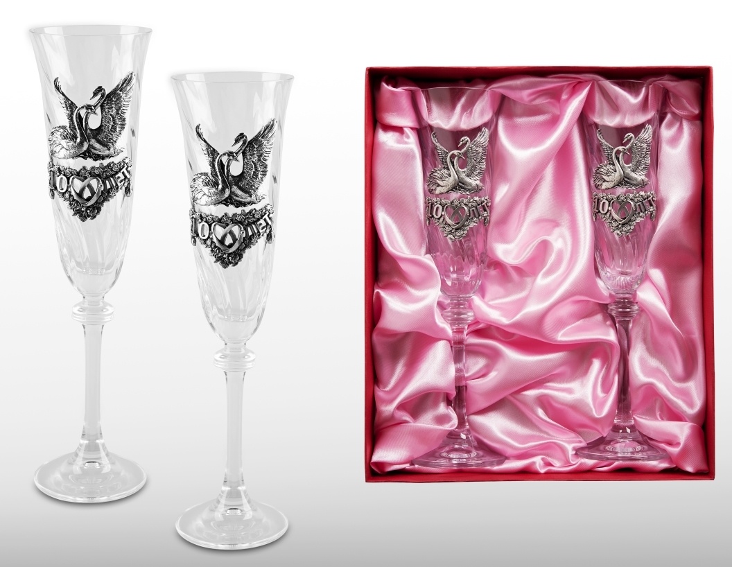 фото Набор фужеров для шампанского розовая свадьба подарки от михалыча