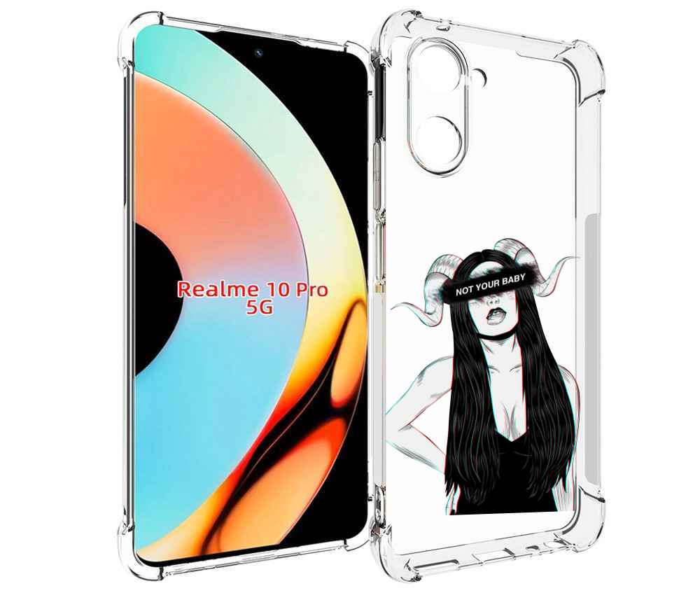 

Чехол бампер MyPads not-your для Realme 10 Pro противоударный, Прозрачный, Tocco