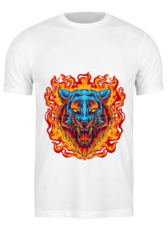 

Футболка мужская Printio Тигр белая 3XL, Белый, Тигр