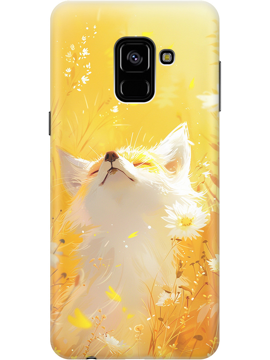 

Силиконовый чехол на Samsung Galaxy A8 (2018) с принтом "Лиса в цветах", Прозрачный;белый;желтый;оранжевый, 716847511