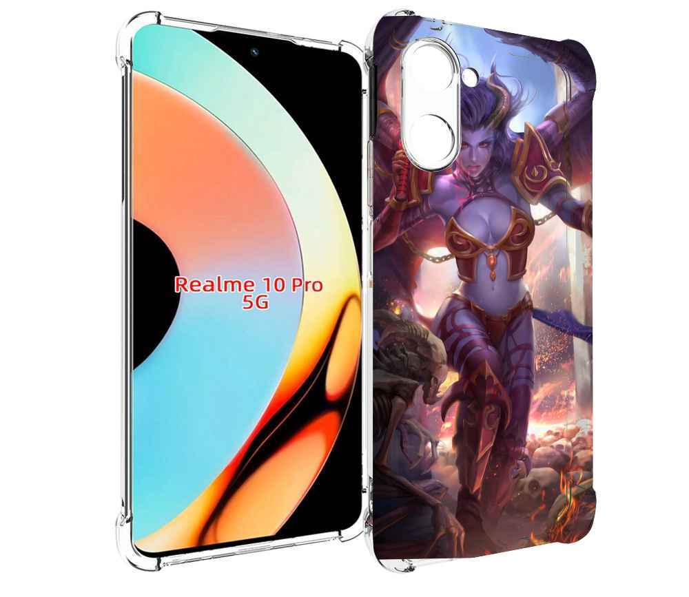

Чехол бампер MyPads queen of pain dota 2 для Realme 10 Pro проти..., Прозрачный, Tocco