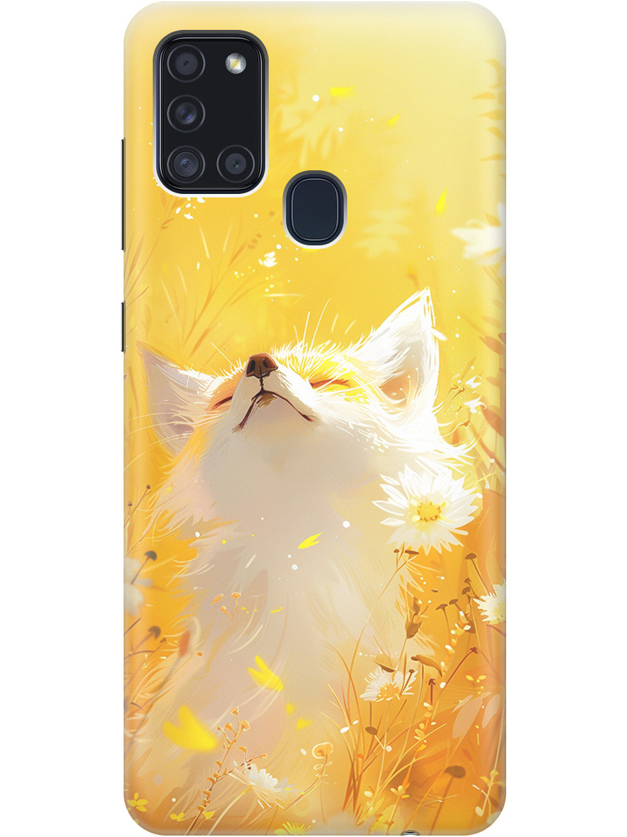 

Силиконовый чехол на Samsung Galaxy A21s с принтом "Лиса в цветах", Прозрачный;белый;желтый;оранжевый, 723009311
