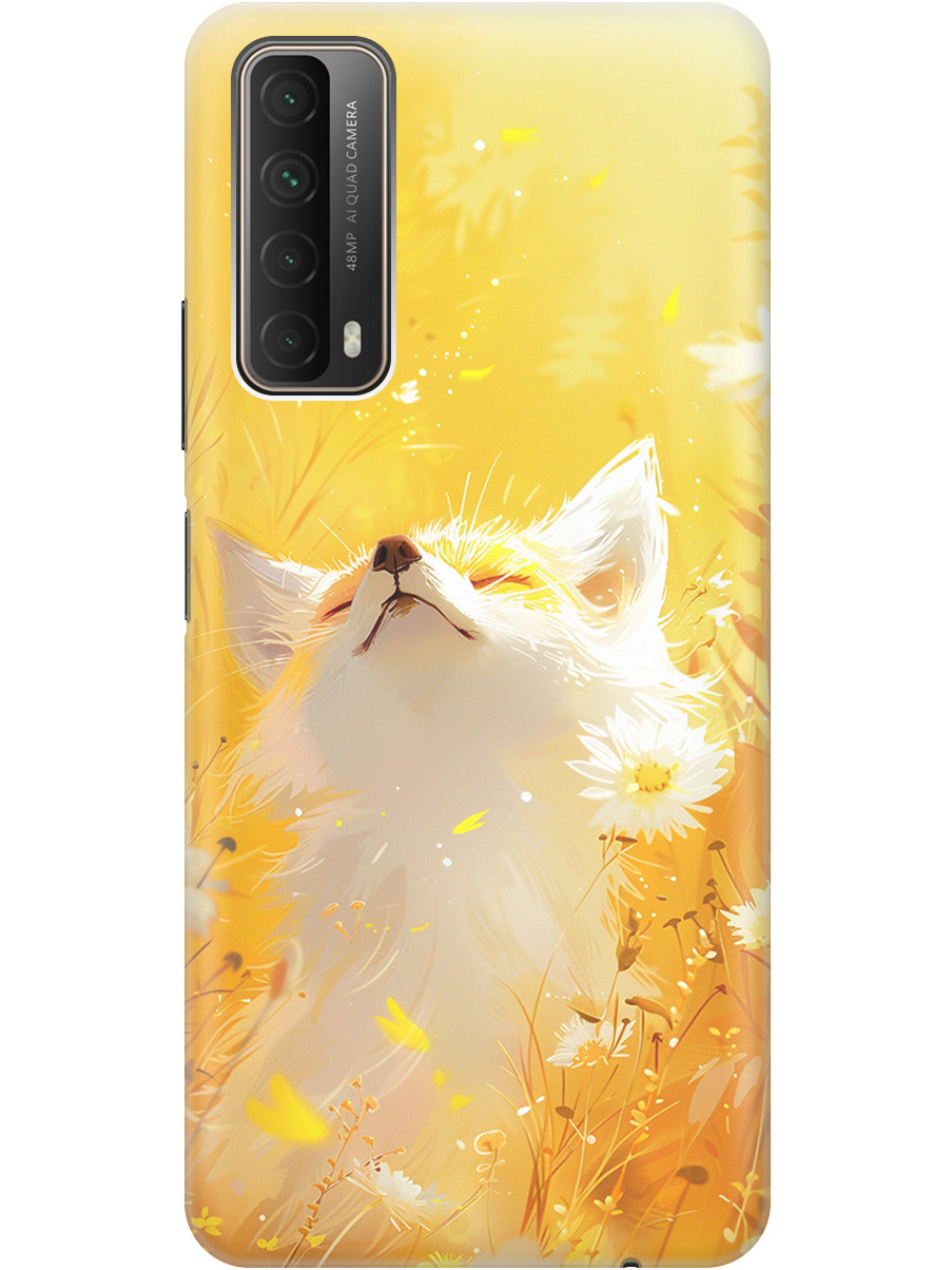 

Силиконовый чехол на Huawei P Smart (2021) с принтом "Лиса в цветах", Прозрачный;белый;желтый;оранжевый, 723603011