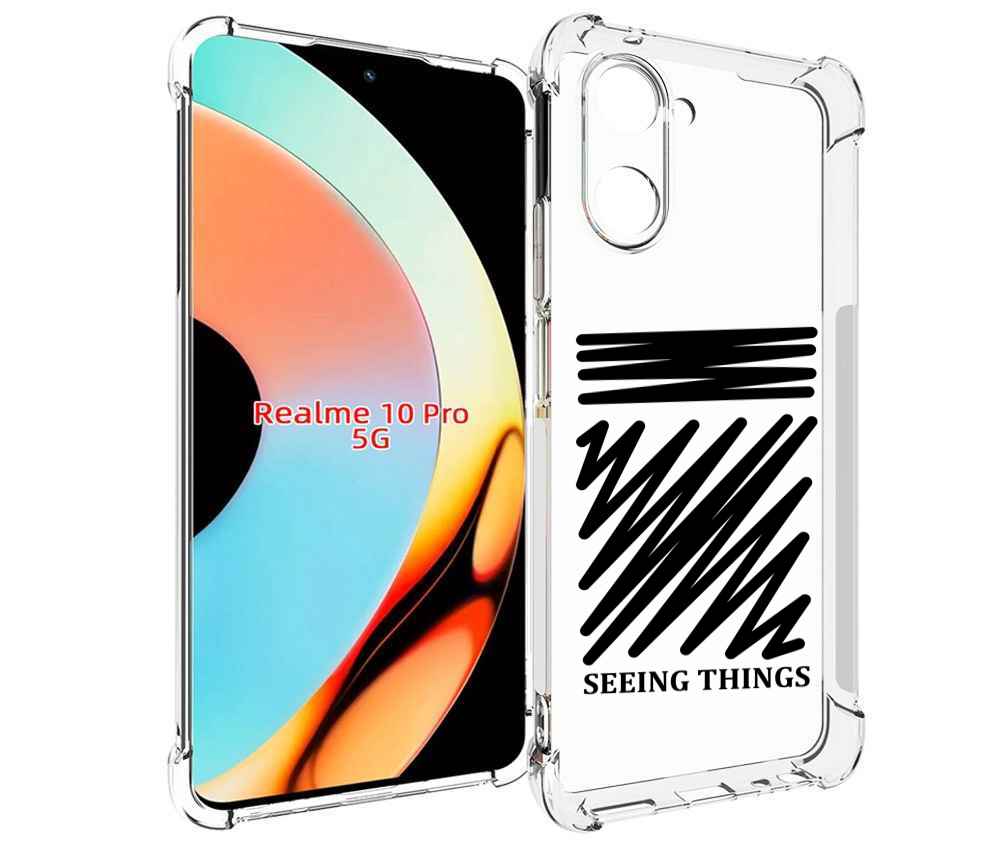 Чехол бампер MyPads seeing-things для Realme 10 Pro противоударный
