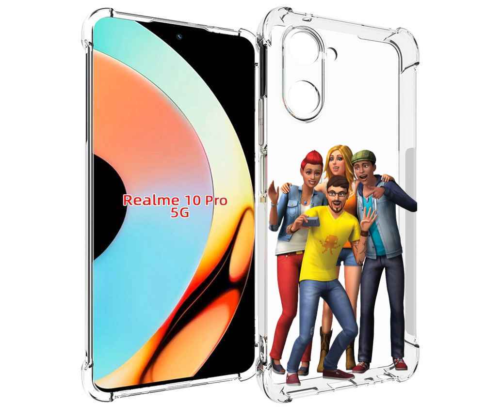 

Чехол бампер MyPads sims для Realme 10 Pro противоударный, Прозрачный, Tocco