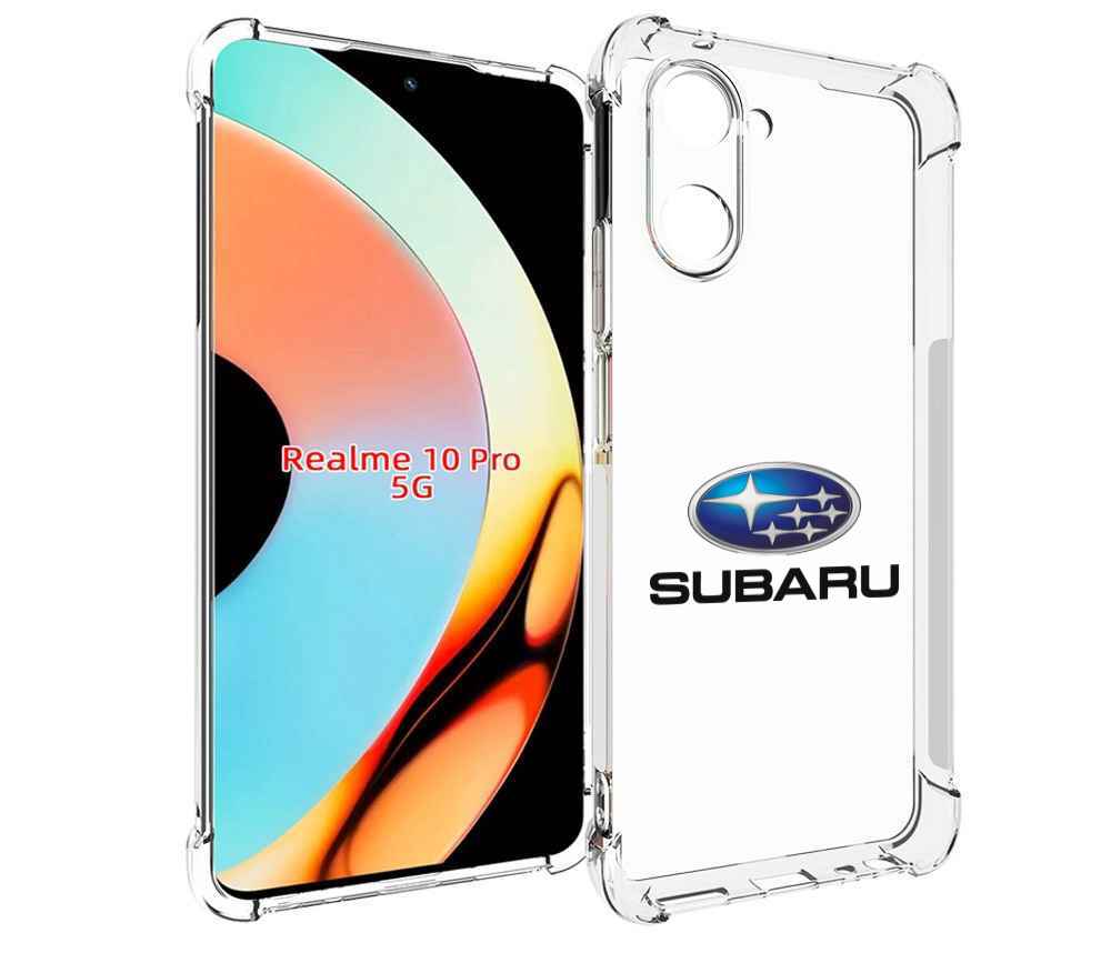 

Чехол бампер MyPads subaru-4 мужской для Realme 10 Pro противоуд..., Прозрачный, Tocco