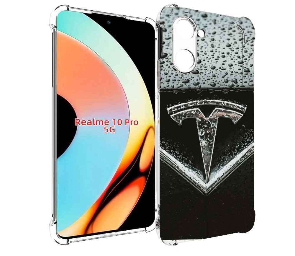 Чехол бампер MyPads tesla тесла 1 для Realme 10 Pro противоударный