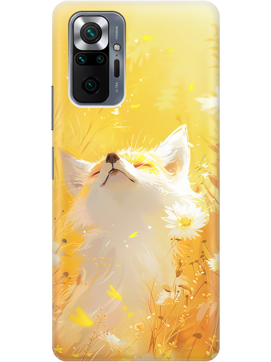 

Силиконовый чехол на Xiaomi Redmi Note 10 Pro с принтом "Лиса в цветах", Прозрачный;белый;желтый;оранжевый, 725168111