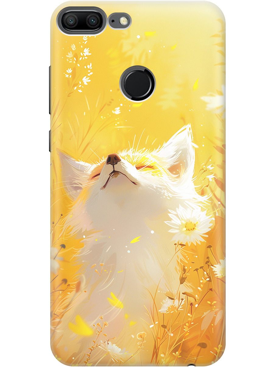

Силиконовый чехол на Honor 9 Lite с принтом "Лиса в цветах", Прозрачный;белый;желтый;оранжевый, 717568411