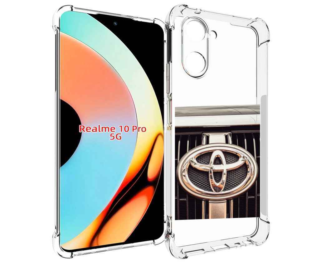 

Чехол бампер MyPads toyota тоиота 3 для Realme 10 Pro противоуд..., Прозрачный, Tocco