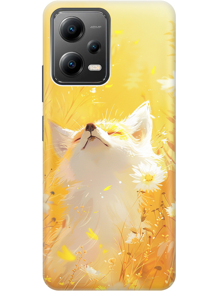 

Силиконовый чехол на Poco X5 5G с принтом "Лиса в цветах", Прозрачный;белый;желтый;оранжевый, 767959611