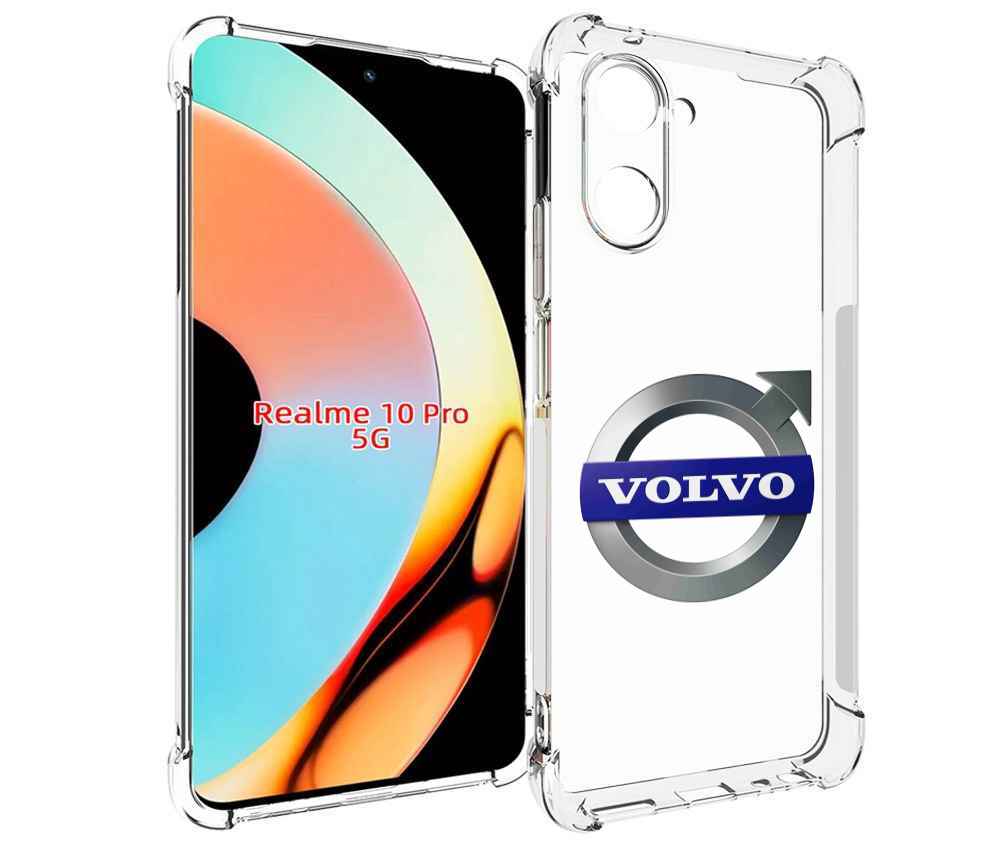 

Чехол бампер MyPads volvo мужской для Realme 10 Pro противоударный, Прозрачный, Tocco