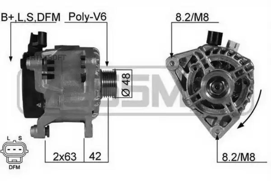 

Генератор ERA для Ford Focus 1.8 2.0 1998-2004 210196 210196