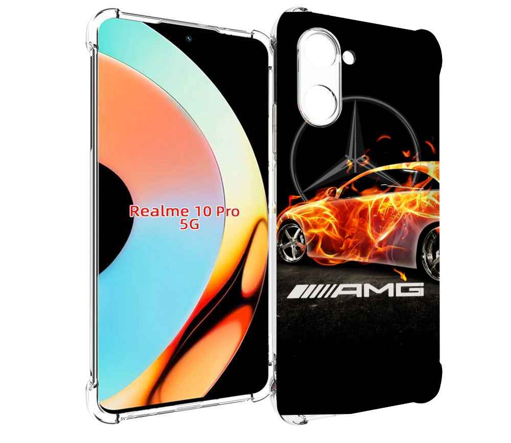 

Чехол бампер MyPads АМГ мужской для Realme 10 Pro противоударный, Прозрачный, Tocco