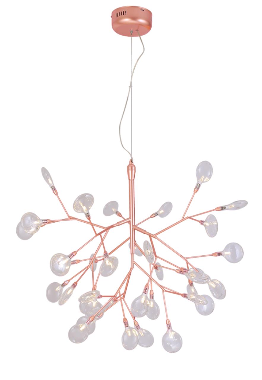 фото Светильник подвесной crystal lux evita, evita sp36 copper/transparent, 36w, g4