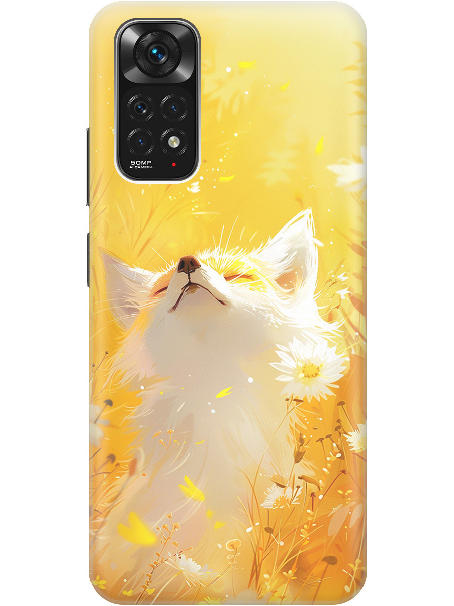 

Силиконовый чехол на Xiaomi Redmi Note 11/Note 11S с принтом "Лиса в цветах", Прозрачный;белый;желтый;оранжевый, 735250211