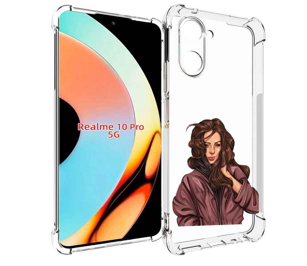 

Чехол бампер MyPads Арт-рисунок-девушки для Realme 10 Pro против..., Прозрачный, Tocco