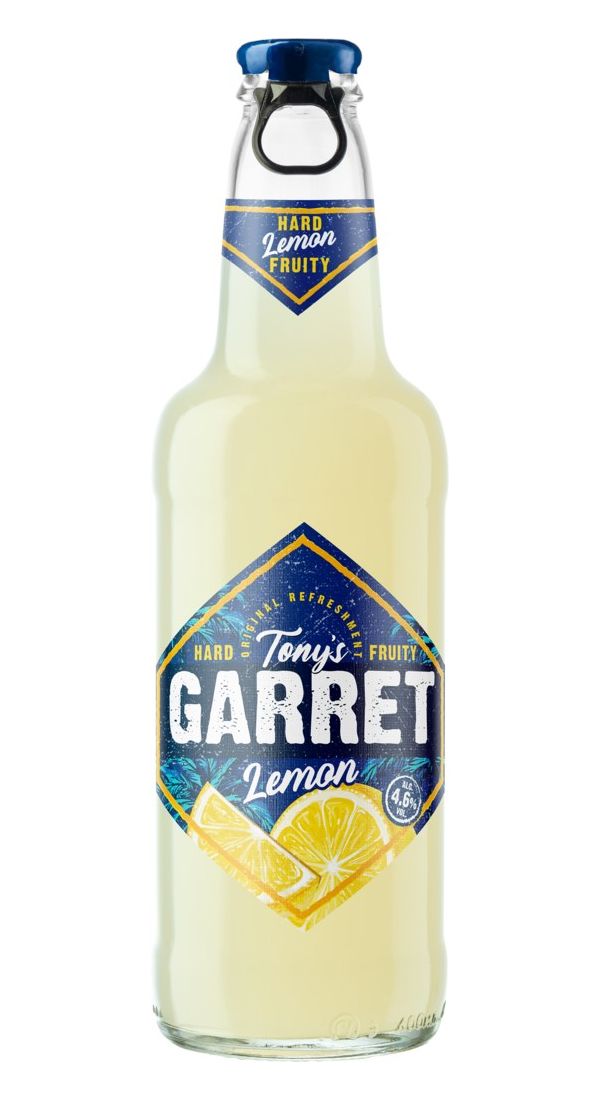 Пивной напиток безалкогольный Tony's Garret Hard Lemon светлый фильтрованный 400 мл Россия